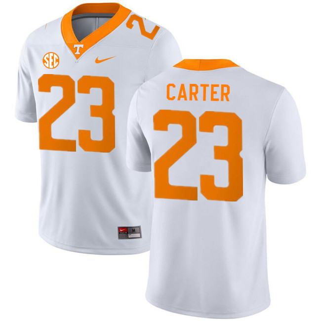 Men #23 Boo Carter Tennessee Volunteers College Football Jerseys Stitched-White